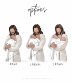 Jesus Holding Baby | Jesus Holding Twin Babies Miscarriage And Infant Loss Watercolor Print