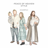 Portraits with Christ- customized watercolor portraits