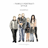 Family Portraits- customized watercolor portrait