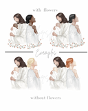 Jesus Christ Holding Gender Neutral Baby | Miscarriage and Infant Loss Custom Watercolor Print