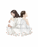 Jesus Christ Holding Gender Neutral Baby | Miscarriage and Infant Loss Custom Watercolor Print