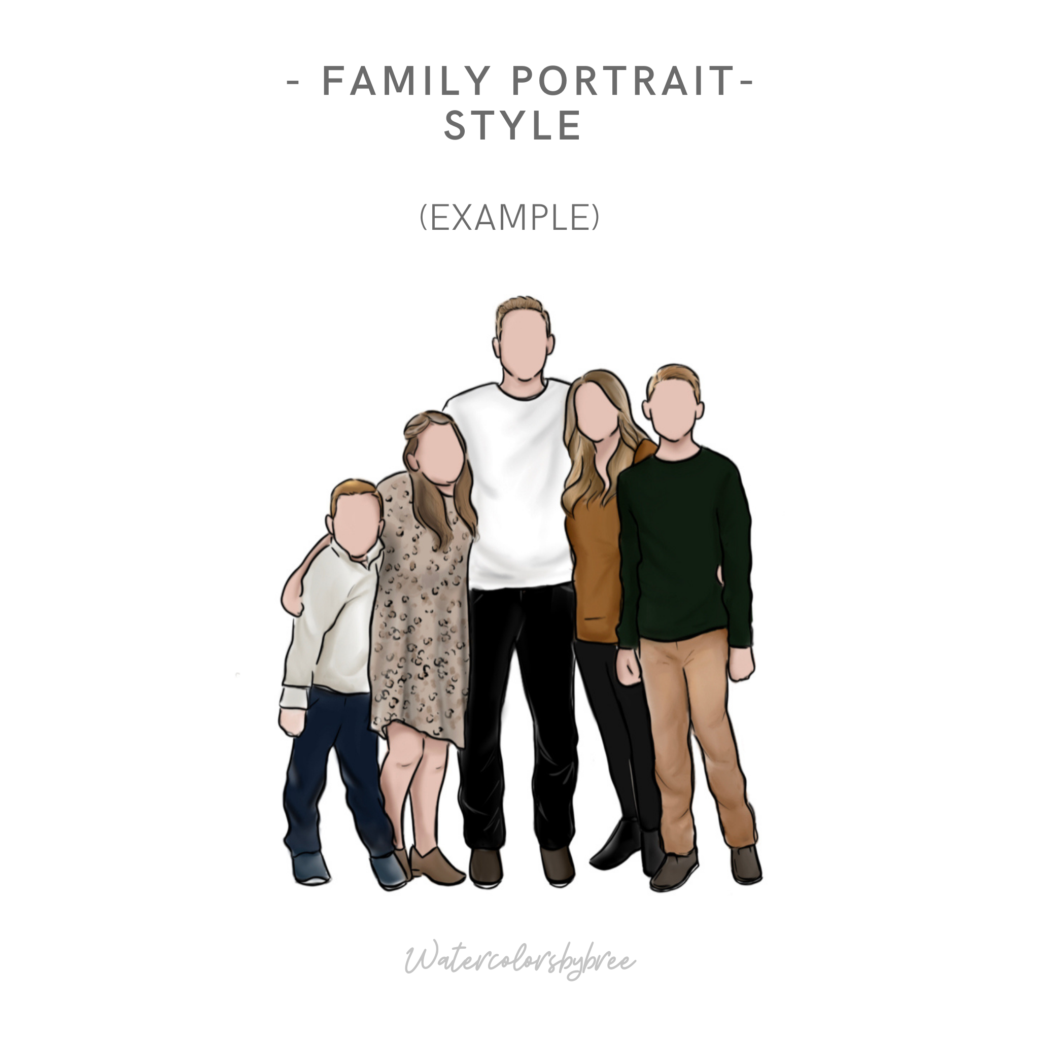 Personal buy illustration digital - family portrait